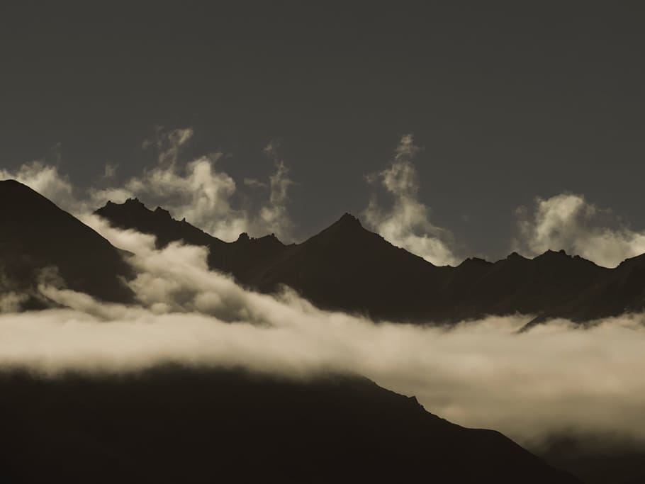 mountain, highland, cloud, sky, summit, ridge, landscape, nature HD wallpaper