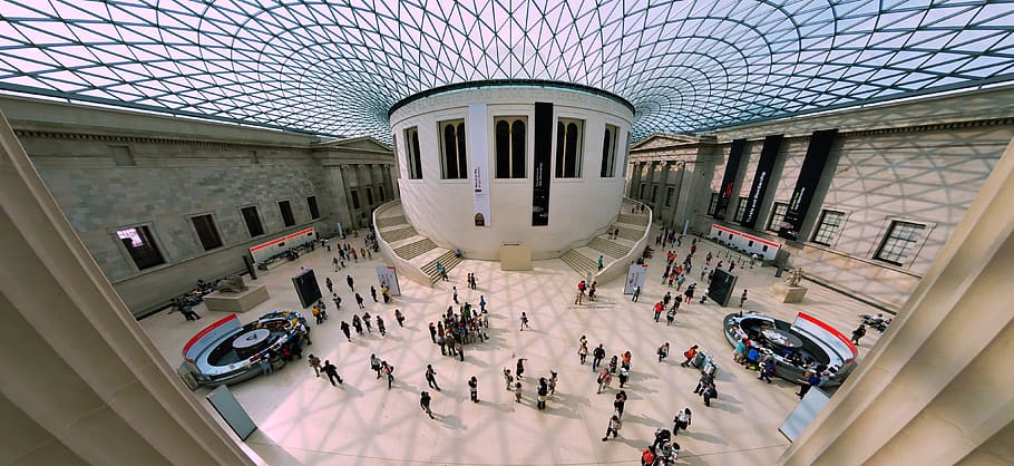 bird'seye view photography of persons, people near staircase aerial photography HD wallpaper