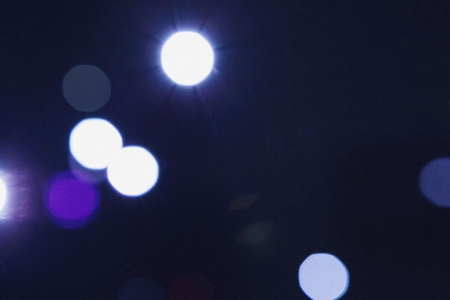 Bokeh, Light, Blur, Night, Starburst, circle, defocused, abstract HD wallpaper