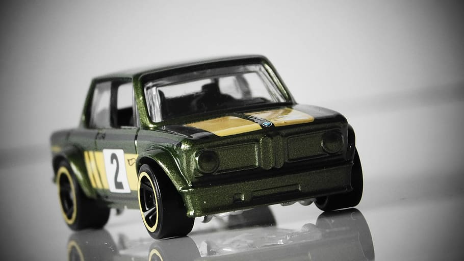 Auto, Model, Bmw 2002, 2-door coupe, sports car, 70s car, die cast HD wallpaper