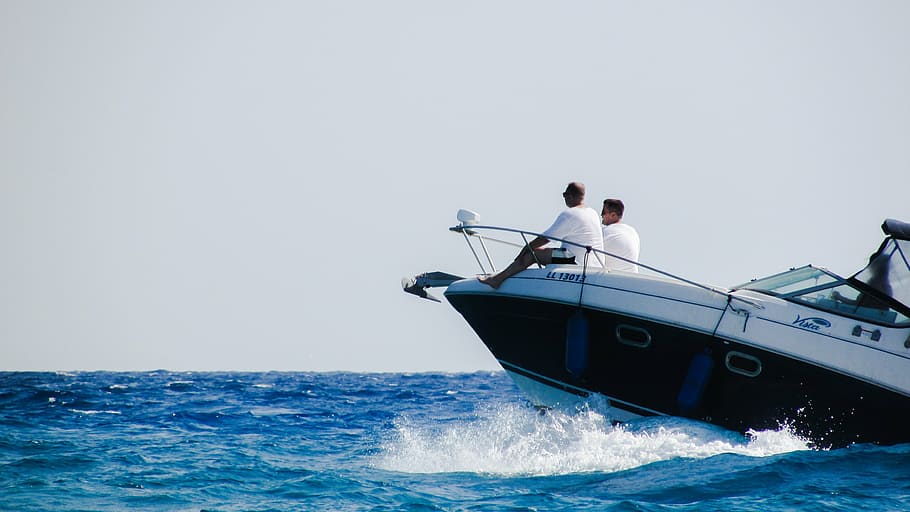 speed boat, summer, vacation, recreation, leisure, sea, nautical vessel, HD wallpaper