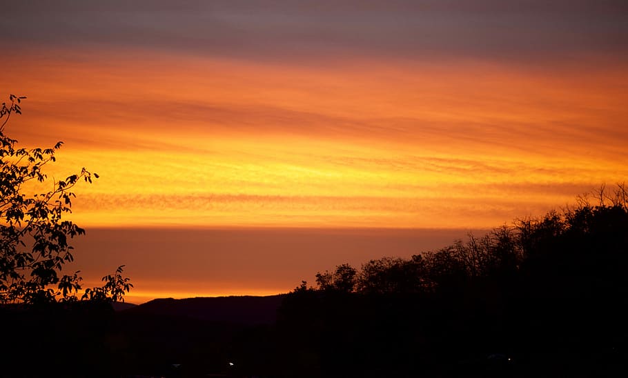 Sun, Twilight, Sunset, Horizon, Heaven, blazing sky, scenics HD wallpaper