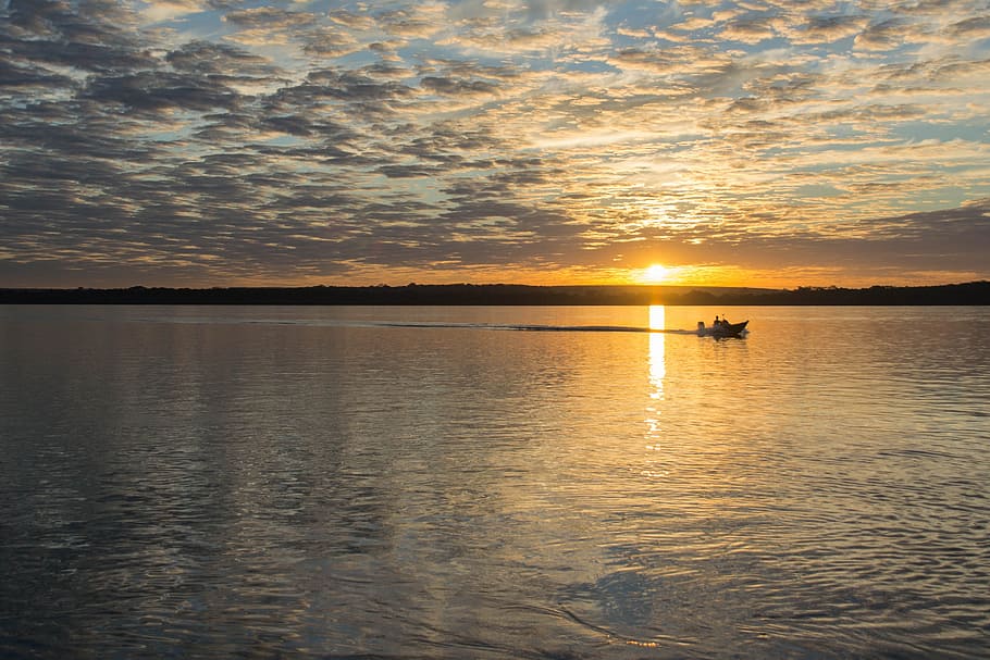 Tranquility, Nature, Landscape, rio, vessel, fishery, boat HD wallpaper
