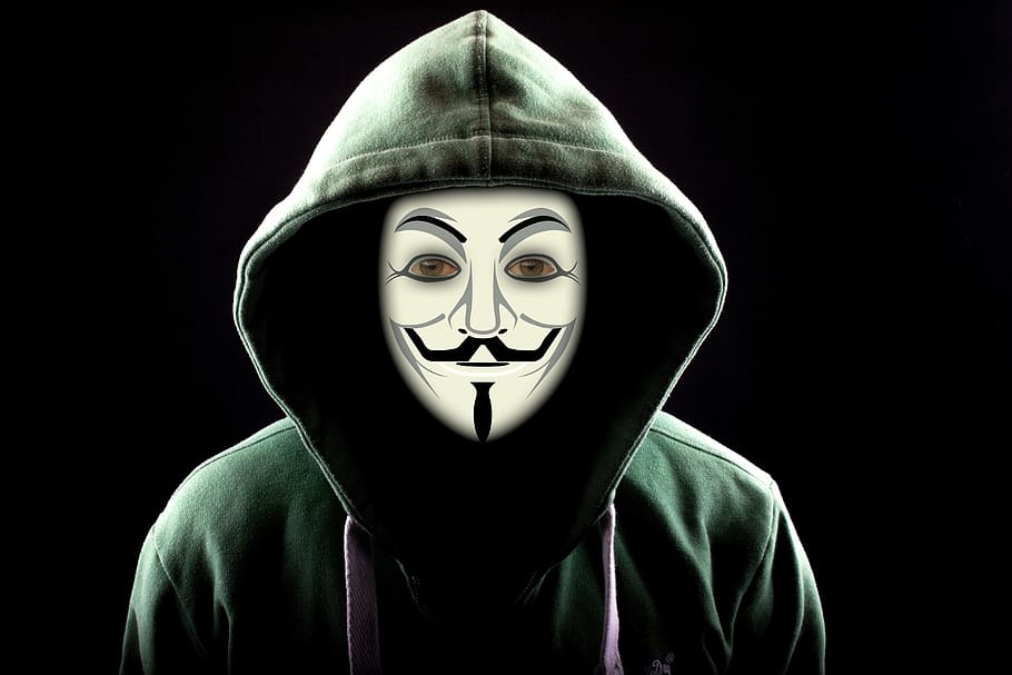 Guy Fawkes Mask hoodie, hacker, attack, internet, anonymous, binary