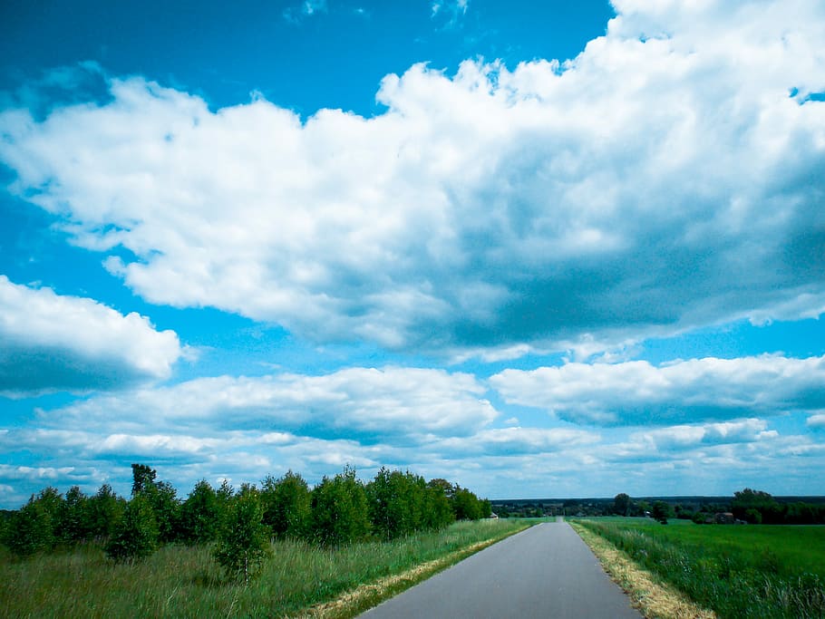 Way, Clouds, Aura, Landscape, lane, trail, on the trail, spacer HD wallpaper