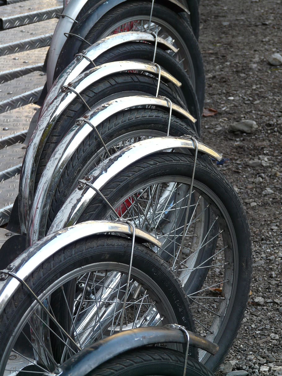 mature, wheels, spokes, mudguard, metal, cycling, roller, transportation HD wallpaper