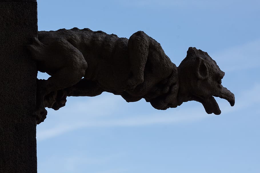 Gargoyle, Decorative Gargoyle, architectural element, drainage HD wallpaper