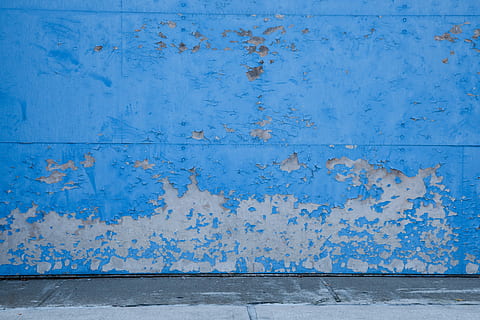 blue painted wall during daytime, texture, painting, old, wall - building feature HD wallpaper