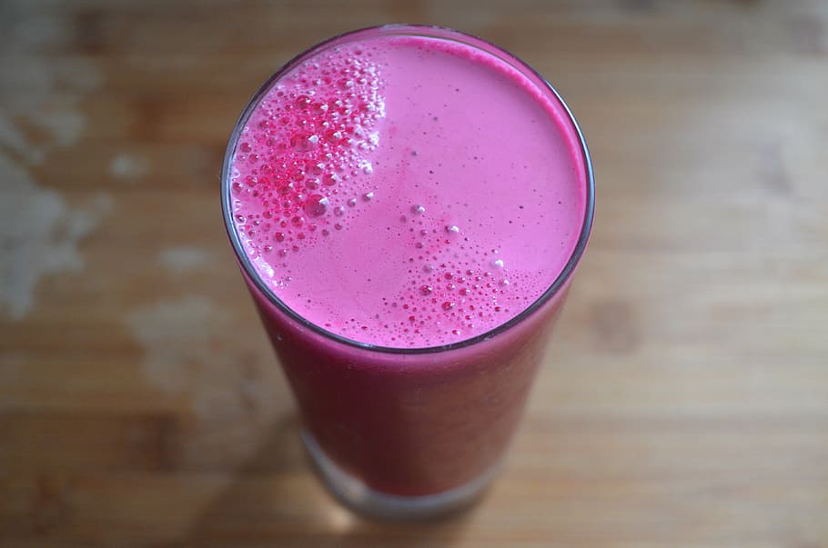 clear highball glass filled with pink liquid, juice, beet, healthy HD wallpaper