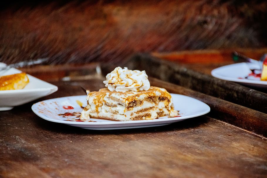 selective focus photography of mango float dish, dessert, desserts, HD wallpaper