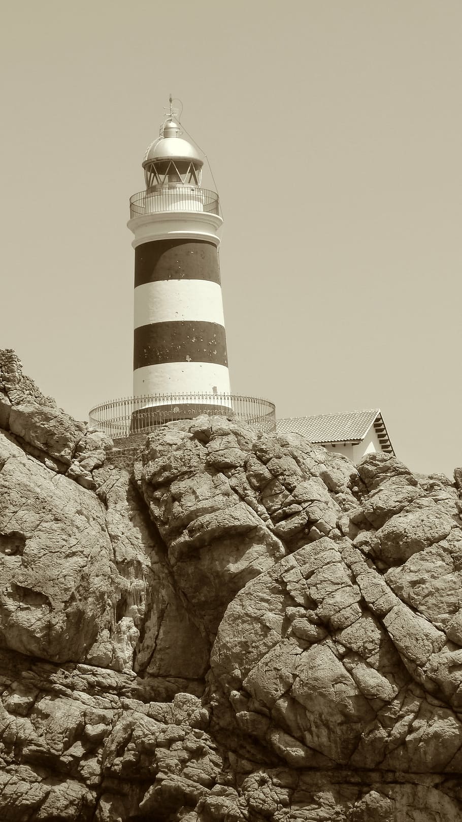 lighthouse, cliff, rock, mallorca, building exterior, built structure HD wallpaper