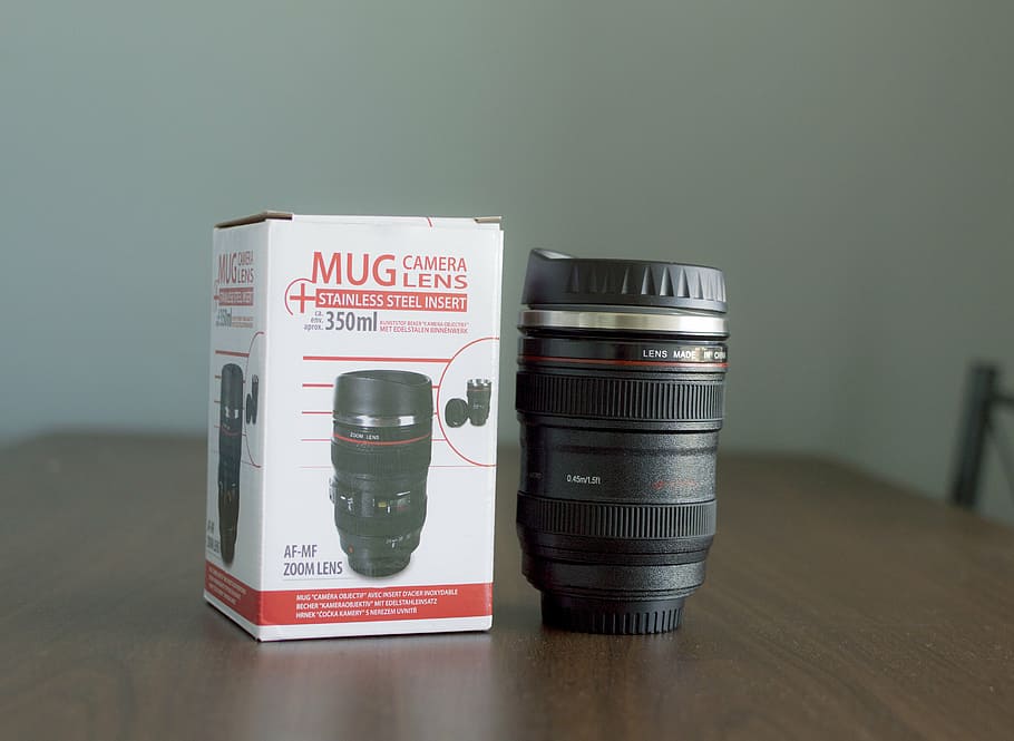 mug, drink, box, objective, picture, device, photography, camera - Photographic Equipment HD wallpaper