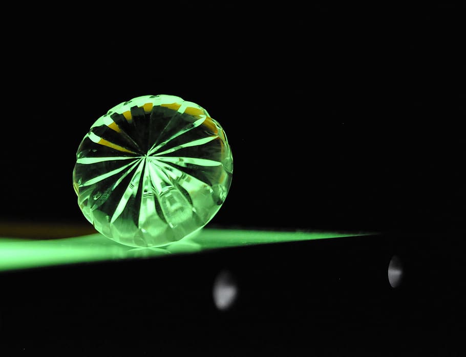 Crystal, Light, Cap, Glass, lighting, green color, no people HD wallpaper