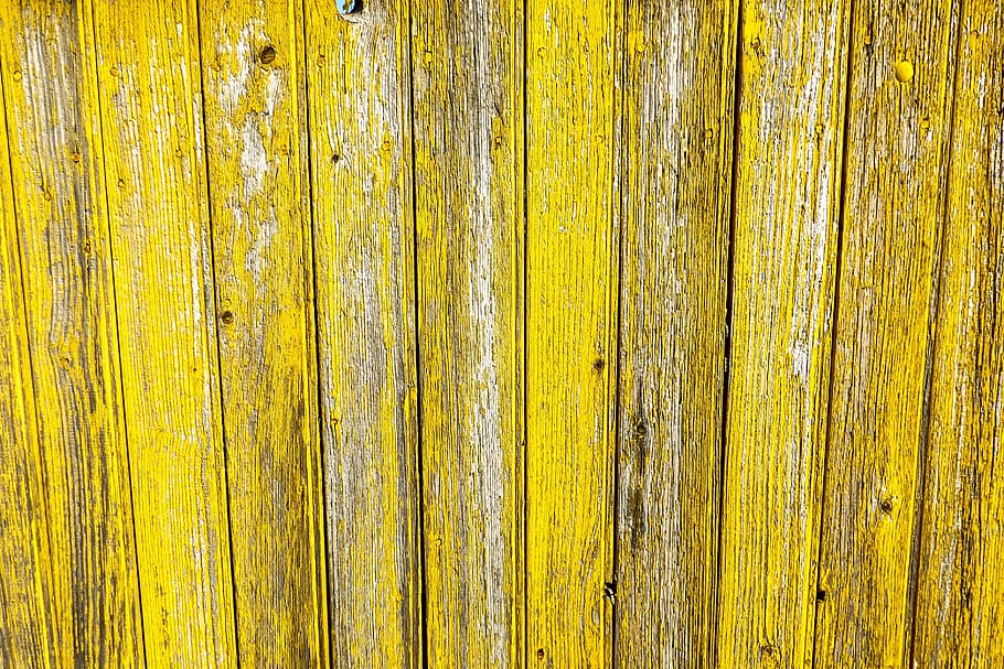 Closeup shot of yellow wood fence, textures, backgrounds, wood - Material HD wallpaper
