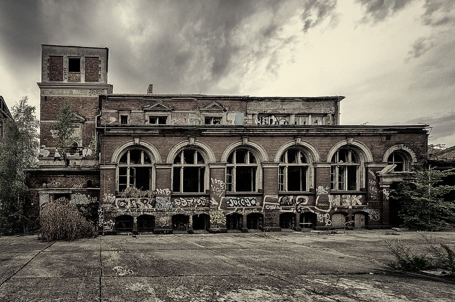 building, industry, broken, lapsed, leave, industrial plant HD wallpaper