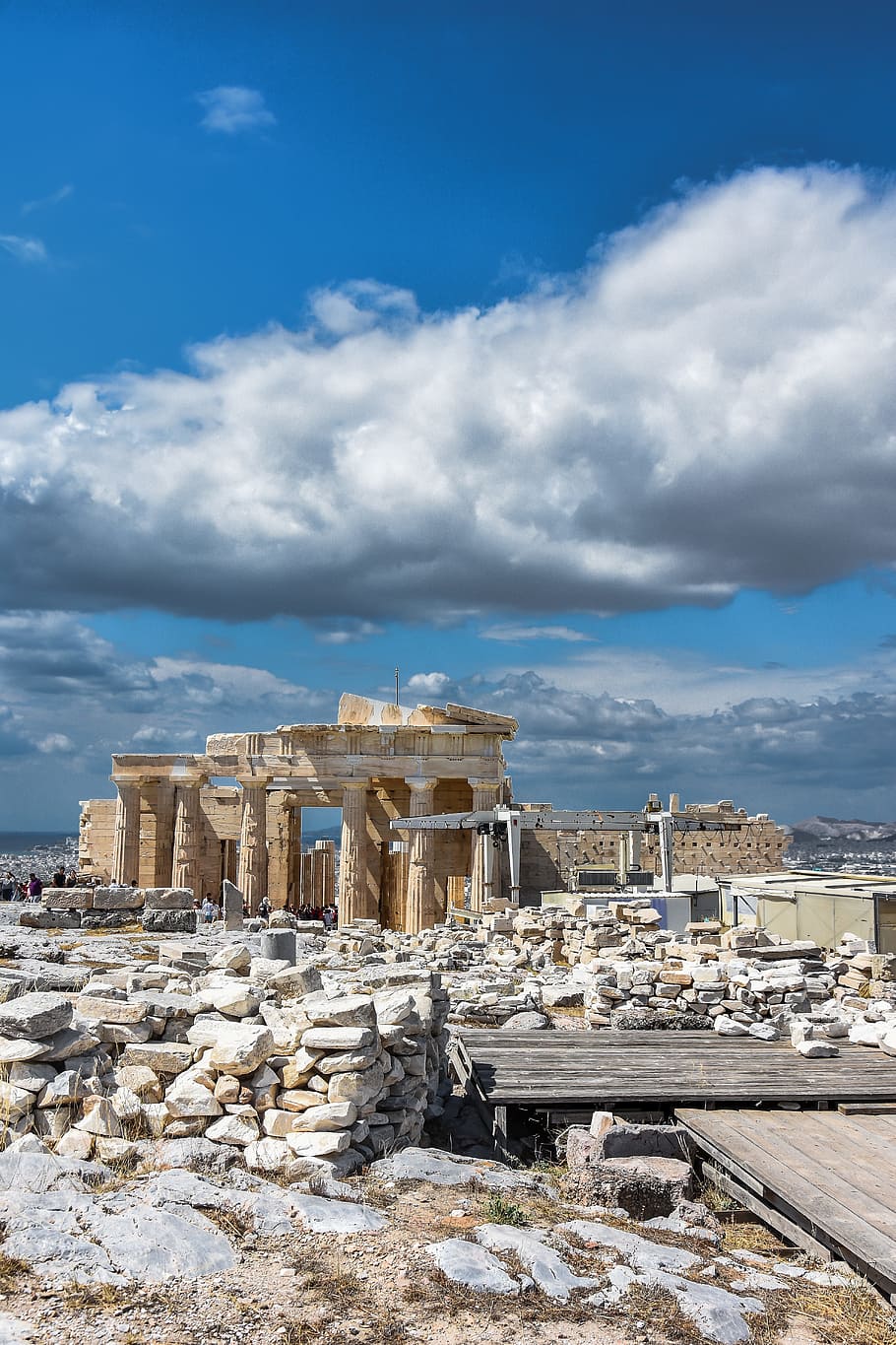 white and brown temple ruins during daytime, acropolis, athens, HD wallpaper