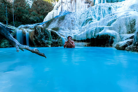 Thermal, Bath, Water, Spa, Wellness, relax, man, pool, nature HD wallpaper
