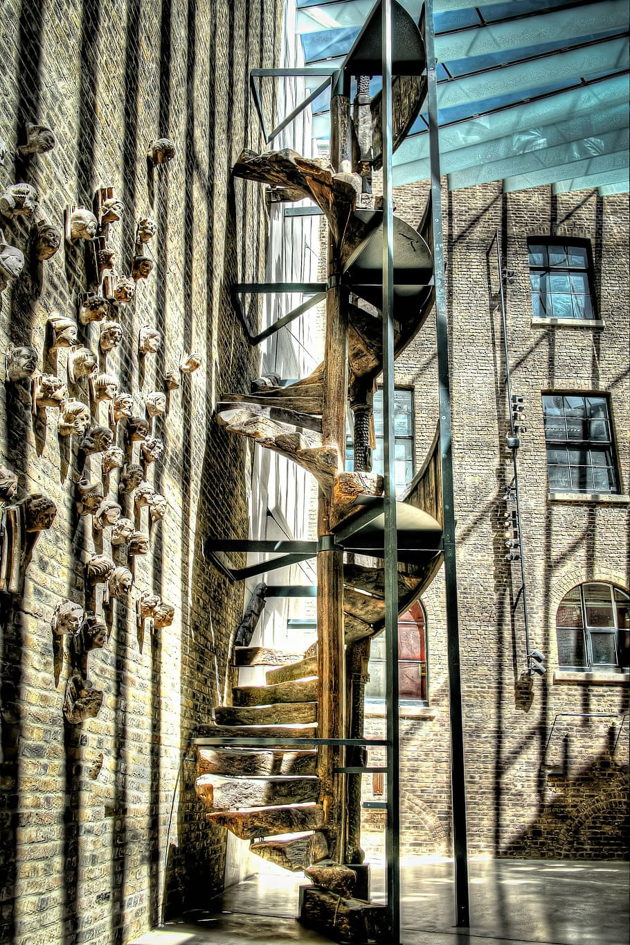 spiral, ladder, architecture, design, stairway, step, staircase HD wallpaper