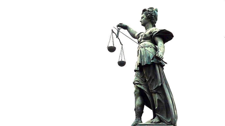 woman of justice statue, justitia, right, case law, symbol, right customer, HD wallpaper
