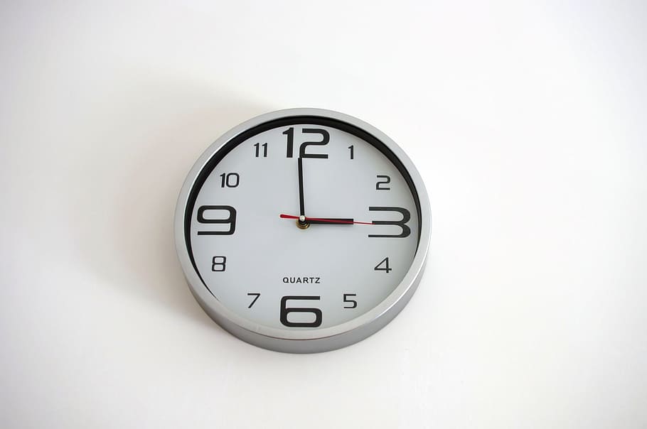 wall, clock, time, hours, minutes, seconds, late, early, number HD wallpaper