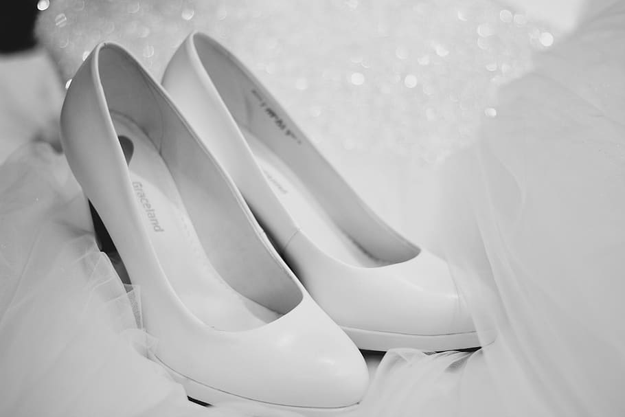 shoes, bride, women's shoes, wedding shoes, elegant, white, HD wallpaper