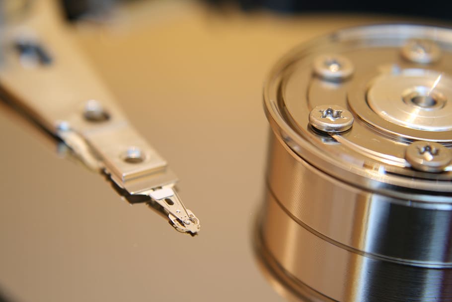selective focus photography of gray metal tool, drive, technology HD wallpaper