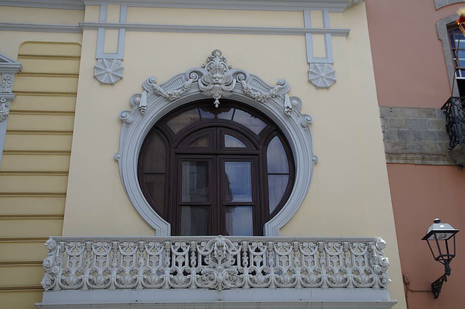 window, balcony, baroque, verschnörkelt, facade, building HD wallpaper