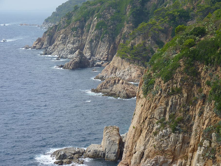 Coast, Spain, Sea, cliff, coastline, nature, rock - Object HD wallpaper