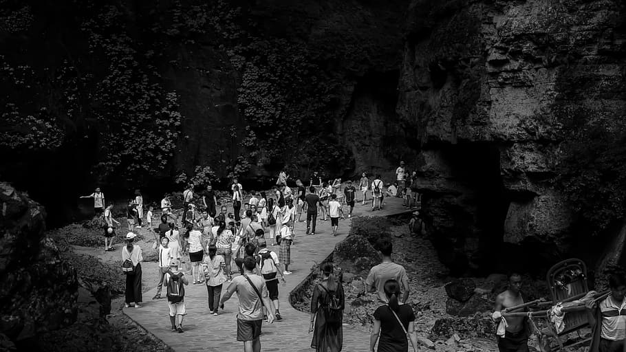 china, scenery, wulong, group of people, real people, women HD wallpaper