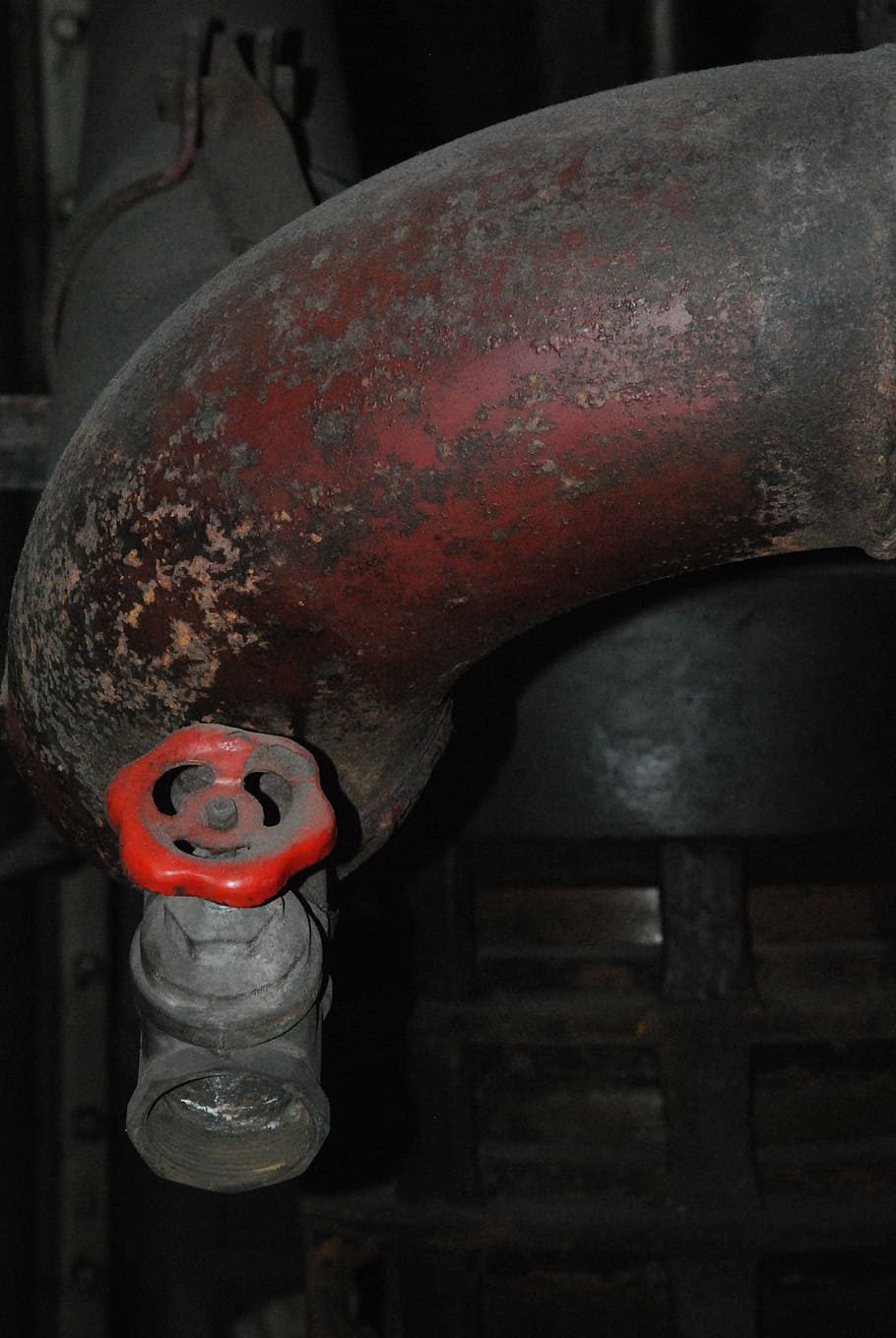 water pipe, adjusting screw, line, corrosion, industry, metal, HD wallpaper