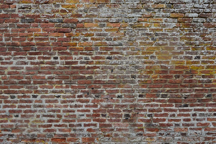 Rust, Brick Wall, bricks, brick wall background, texture, dirty, HD wallpaper
