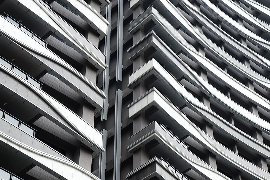 white concrete building, gray building, Scaled, architecture HD wallpaper
