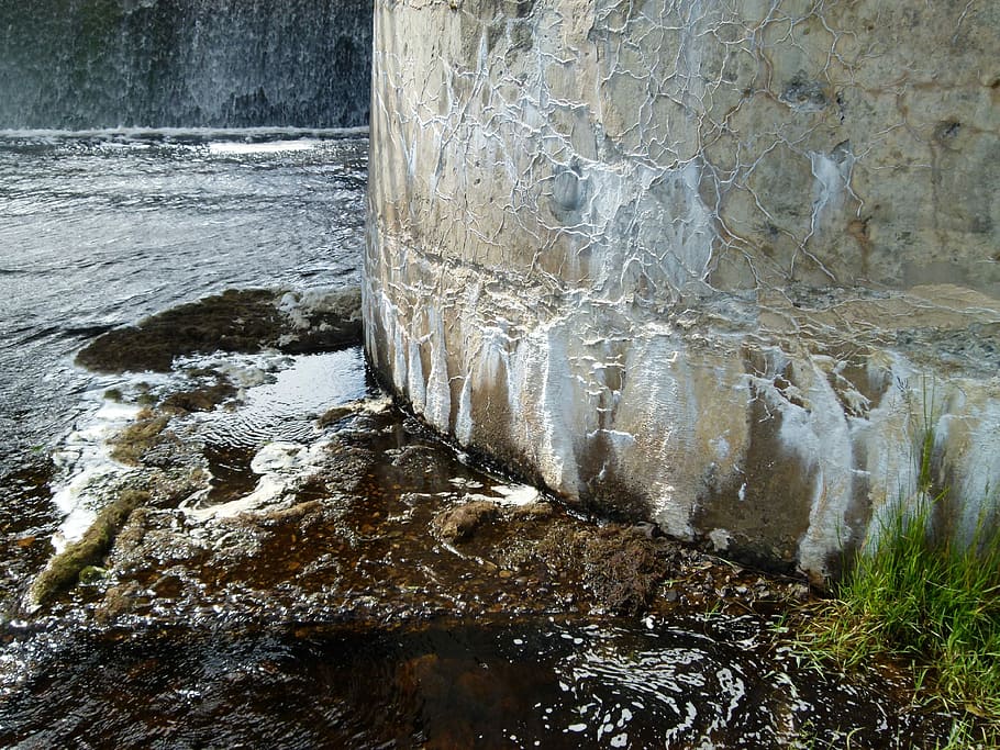 cement, wall, dam, leached, minerals, concrete, pattern, surface HD wallpaper