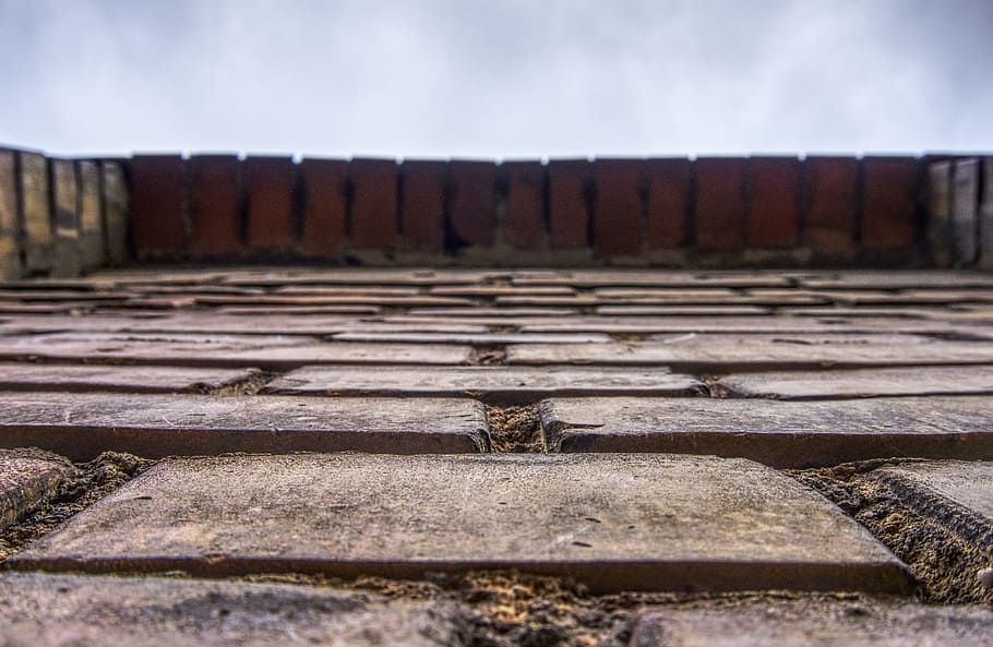 wall, masonry, sky, clouds, hdr, high dynamic range, contrast HD wallpaper