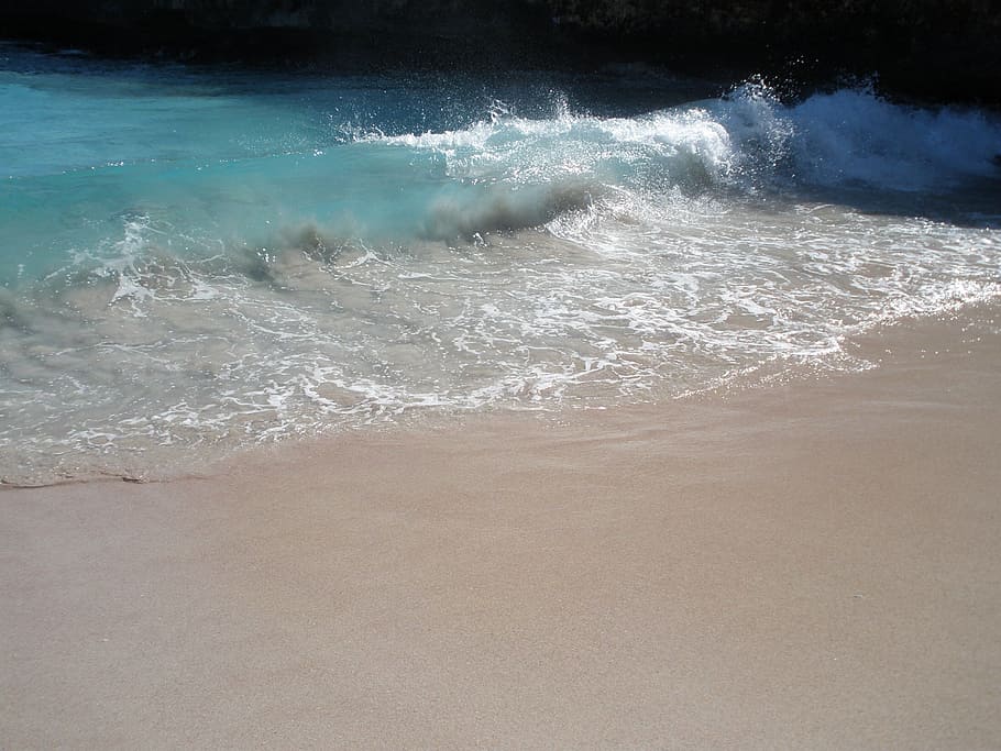 surf, beach, wave, water, sand, sea, sand beach, coast, motion HD wallpaper