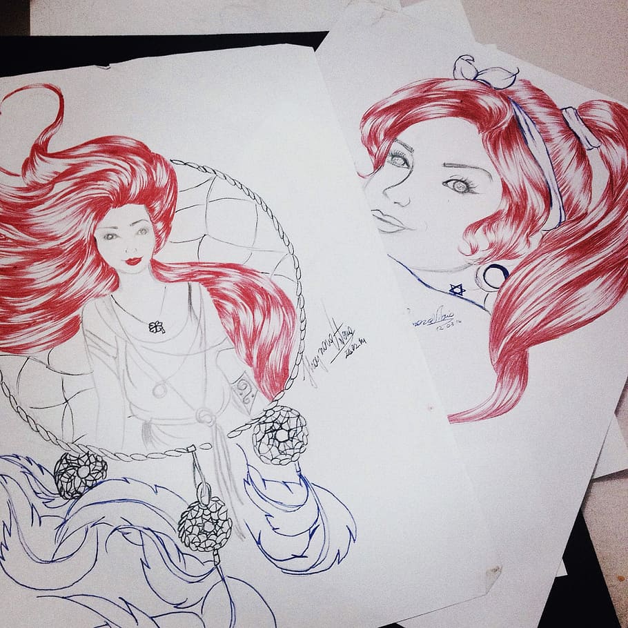 Drawing, Filter, Dreams, red, filter dreams, creativity, one person HD wallpaper