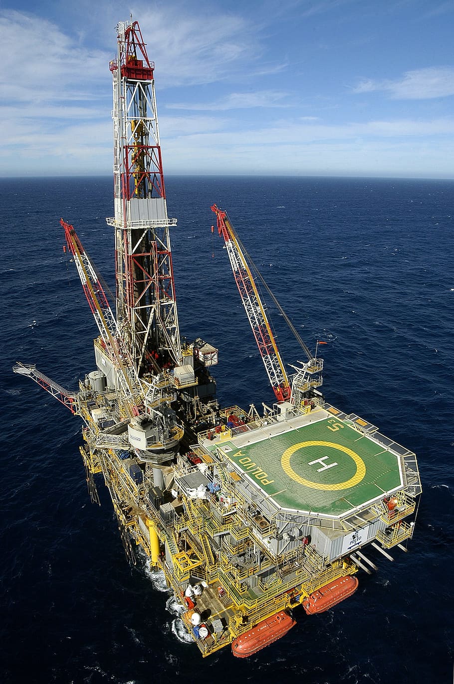 oil, platform, mar, sea, oil industry, offshore platform, drilling rig, HD wallpaper