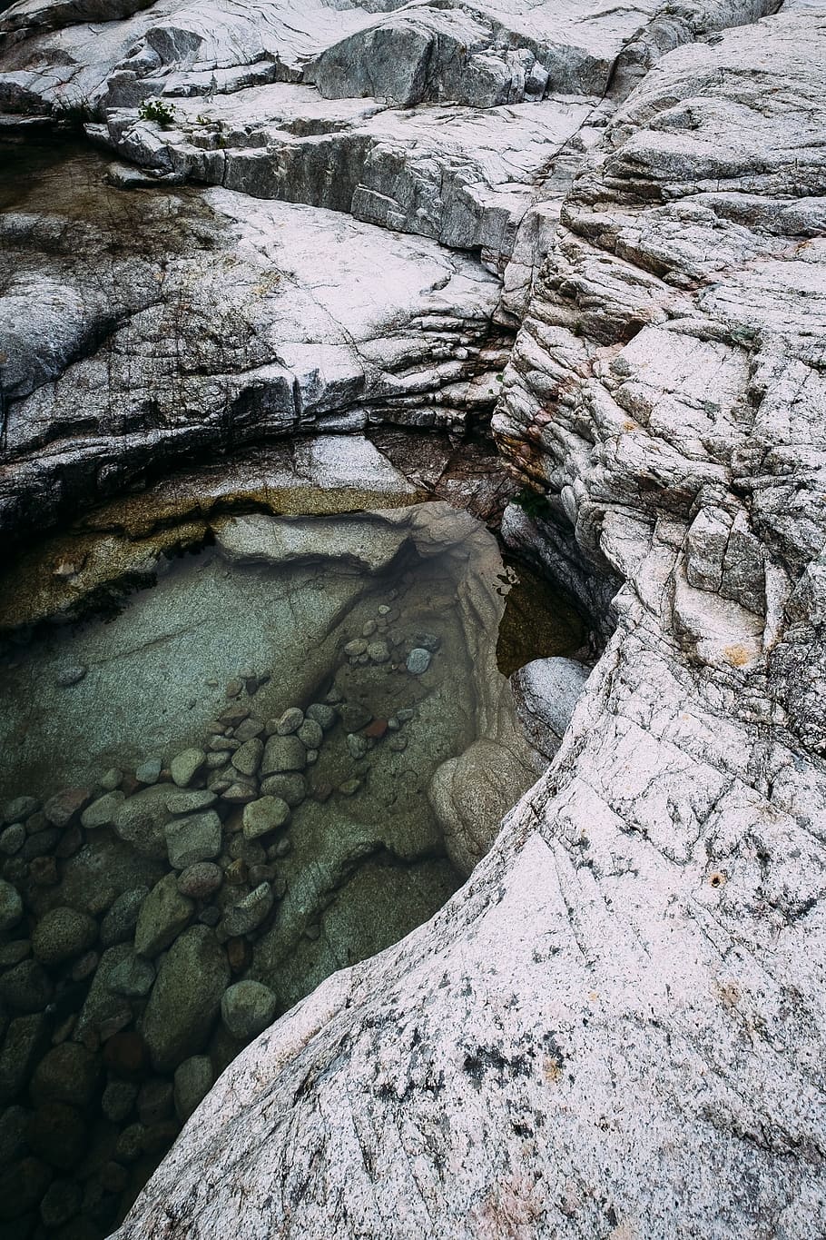 rocks, hill, stone, water, spring, rock - object, solid, rock formation HD wallpaper