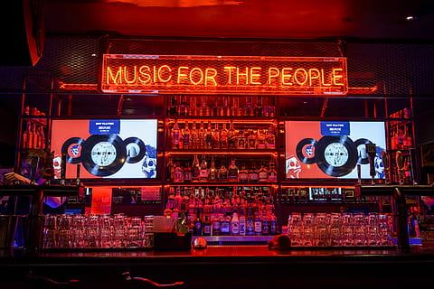red music of the people neon-light signage, low light photography of red LED signage HD wallpaper