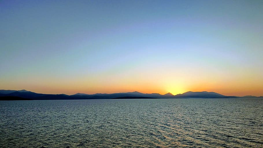 nafplio, sunrise, greece, aegean, sea, mediterranean, scenics - nature, HD wallpaper