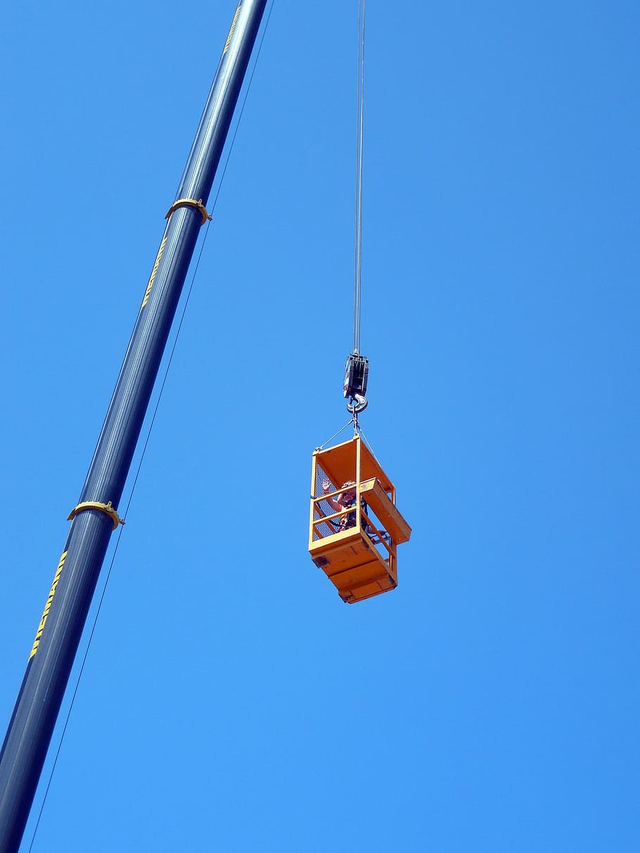 Crane, View, Height, Outlook, High, vision, sky, gondola, cabin HD wallpaper