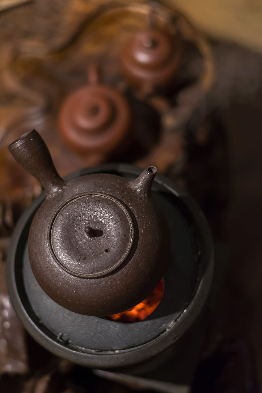 tea, boiling, hot, kettle, tranquility, indoors, stove, focus on foreground HD wallpaper