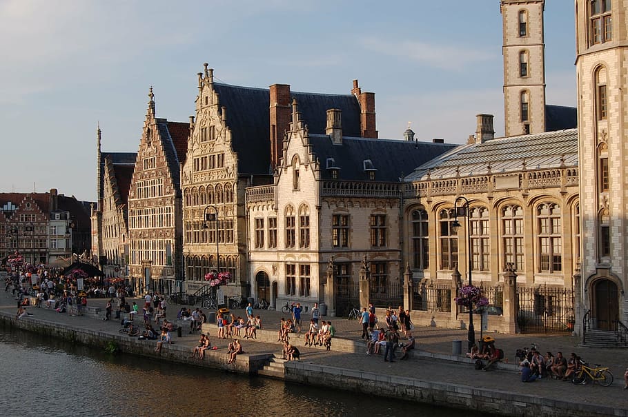 city, evening, twilight, netherlands, architecture, amsterdam, HD wallpaper