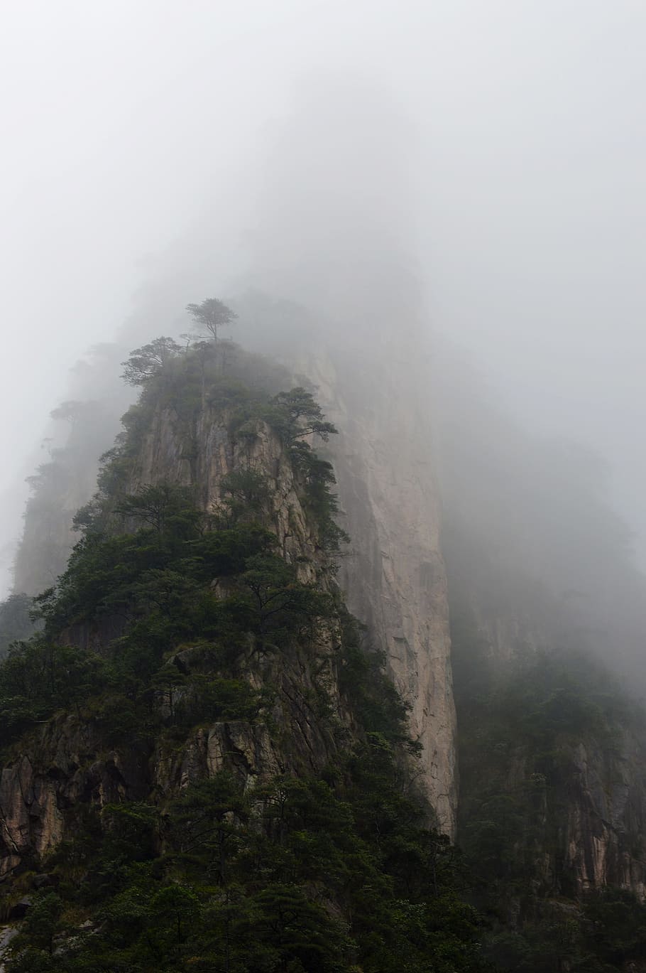 Huangshan, Winter, Surname, Mist, a surname mist, mountains, HD wallpaper