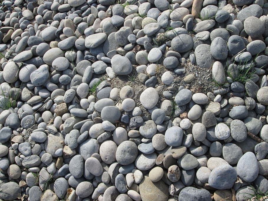 stones, rocks, pebbles, grey, gray, round, structures, hard HD wallpaper