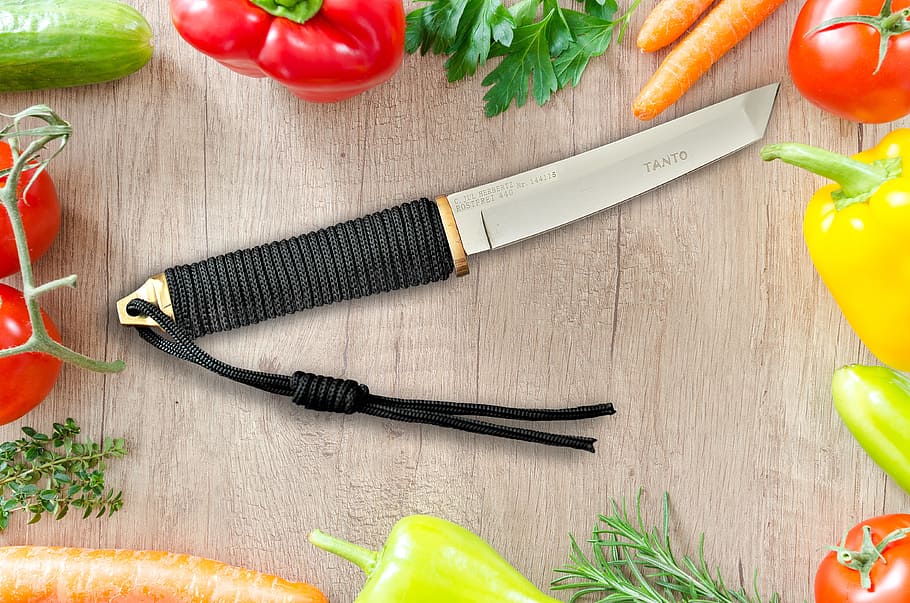board, breakfast board, knife, sharp, vegetables, wood, grain HD wallpaper