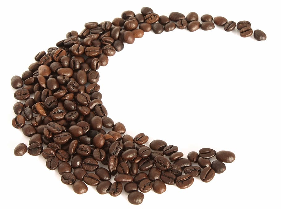 bunch of coffee beans, toasted, grind, caffeine, curve, background, HD wallpaper