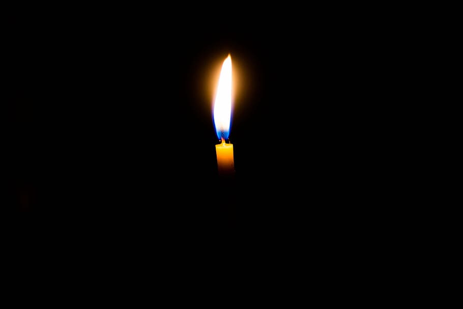 photo of lighted candle, sorrow, sadness, fire, fatigue, alone with a, HD wallpaper