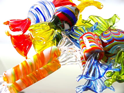 Candy, Colorful, Drops, Hue, blue, yellow, glass, green, coloring HD wallpaper