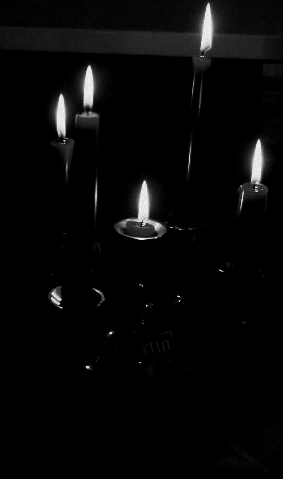 light, candles, black, flame, fire, burning, illuminated, fire - natural phenomenon HD wallpaper